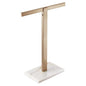 KOKOSIRI Hand Towel Holder Stand Towel Rack with Marble Base for Bathroom Kitchen Vanity Countertop, Champagne Bronze Stainless Steel 15.7'' Height THS0002-SM-CPG - color: Champagne Bronze, size: 1-Bar