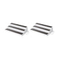 Copco 2555-0188 Non-Skid 3-Tier Spice Pantry Kitchen Cabinet Organizer, 15-Inch, White/Gray (Pack of 2) - size: 15-Inch (Pack of 2)