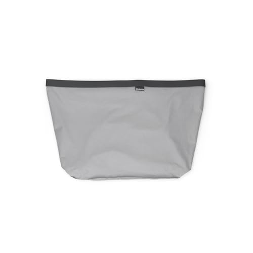 Brabantia - Bo Laundry Hamper Bag 16 Gal - Replacement Bag for Bo Laundry Hamper - Large Compartment for Easy Sorting - Portable & Hygienic - Cotton Bag with Velcro Closing - Gray - size: 1 x 16 Gal Compartment