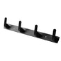 4 Hooks Matte Black Bathroom Towel Hooks Mounted Wall Adhesive Heavy Duty Farmhouse Bath Coat Stick on Rack Hat Wall Hook Sticky Black Kitchen Robe Rack Coat Hook Black 4 Hooks Rack Towel for Bathroom - color: Black, size: 13.19*1.18*1.38 inch（4hooks）