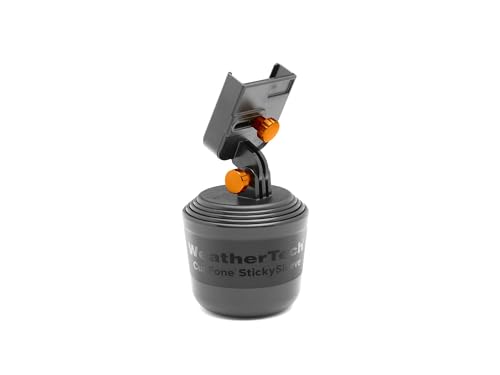 WeatherTech Portable Electronic Device Mount, Orange, Fits Smartphones - color: Orange Billet Knobs, size: Regular