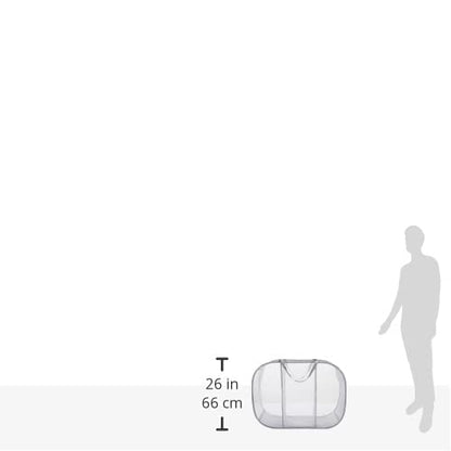 Whitmor Pop & Fold, Paloma Gray Laundry Sorter (Pack of 2) - size: 23"L x 13.5"W x 32"H (Pack of 2)