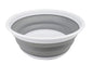 SAMMART 7.5L (1.98 Gallon) Collapsible Tub - Foldable Dish Tub - Portable Washing Basin - Space Saving Plastic Washtub (White/Grey) - color: White/Grey