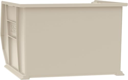 Akro-Mils 30270 AkroBins Plastic Storage Bins, Space-Saving Stackable Bins for Garage, Pantry, Craft Organization, 18" x 16" x 11", Stone, 3-Pack - color: Stone