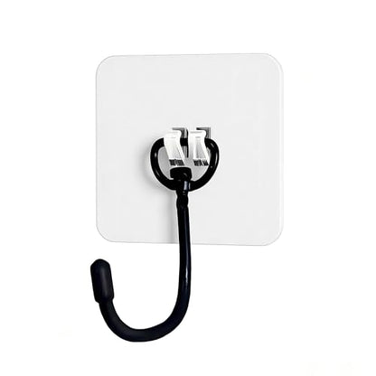 DTmasao 100 Packs Large Hooks for Heavy-Duty Hanging 44Ib(Max) Wall Hangers - No Nails, Self-Adhesive Traceless, Waterproof Rustproof, Bathroom Kitchen Home Use