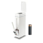 Rv Camper Trash Can Inside [Space Saving & Odor-Proof], Skinny Bathroom Trash Can and Toilet Brush Set, Ultra Slim Trash Can Bathroom with Lid, Small Garbage Can Tiny Trash Bin Built-in Bag Dispenser