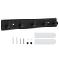 Dntorx Coat Rack Wall Mount, Black Coat Hooks with 5 Hooks Heavy Duty Metal Towel Hook Rail Adhesive & Screw in Door Hooks Hanger Organizer Wall for Towels, Clothes, Hat - style: "T" shape