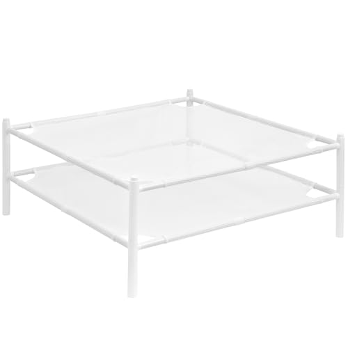 STORAGE MANIAC Sweater Drying Rack, Mesh Clothes Drying Rack, Stackable Laundry Drying Rack, Lay Flat Dryer for Delicates, Portable Dry Rack for Indoor or Outdoor, White, 2-Pack - size: 2-Pack