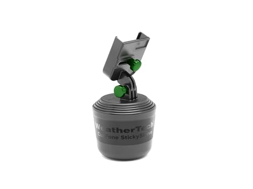 WeatherTech CupFone with Solid Billet Aluminum Knobs - Forest Green, Adjustable Phone Holder for Smartphones, 360 Rotatable Base, Easy Access Charging - color: Forest Green Billet Knobs, size: Regular