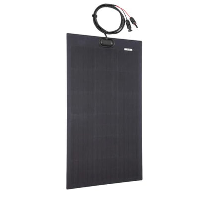 LensunSolar 80W 12V Flexible Solar Panel ETFE Black Thin, Monocrystalline High Efficiency, Slim Flexible PERC Mono Solar Cells 12 Volt for Battery Charge Marine RV Campers Boats Camping Generator - size: 80W/37in x 21in