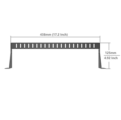 1U Horizontal 19-Inch Rack Mount Cable Management Bar, Depth Adjustable Horizontal Cable Lacing Cross Bar Black (1U1PC) - size: 1U1PC
