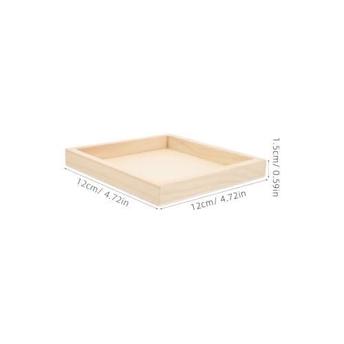 BESPORTBLE 6pcs Unfinished Wooden Serving Trays for Puzzle, Craft, Storage