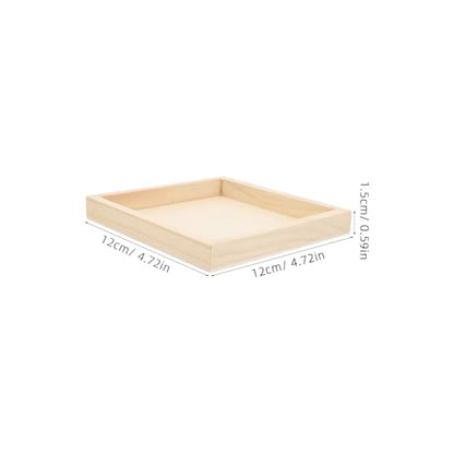 BESPORTBLE 6pcs Unfinished Wooden Serving Trays for Puzzle, Craft, Storage