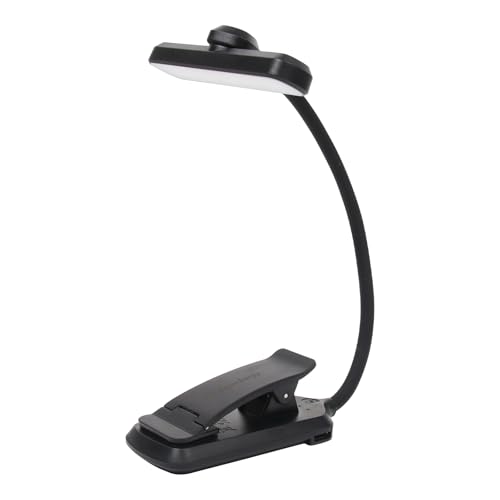 24 Led Rechargeable Book Light for Reading in Bed-Eye Caring 3 Color Temperatures,80 Hrs Runtime Lightweight Clip-On Lamp, Perfect for Kids, Book Lovers, and Student Gifts(Black, Rotating) - color: Black, size: Rotating