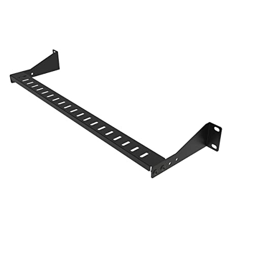 1U Horizontal 19-Inch Rack Mount Cable Management Bar, Depth Adjustable Horizontal Cable Lacing Cross Bar Black (1U1PC) - size: 1U1PC