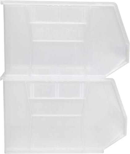 Akro-Mils 30270 AkroBins Plastic Storage Bins, Space-Saving Stackable Bins for Garage, Pantry, Craft Organization, 18" x 16" x 11", Clear, 3-Pack - color: Clear