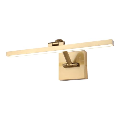 Modern Dimmable Picture Lights for Wall 15.75 Inch Hard-Wired LED Picture Frame Lights for Paintings Gallery Light with Adjustable Swing Arm Display Lights For Artwork, 7W, 2700K, Warm White - Brass - color: Hard-wired Brass-Dimmable, size: 15.7 Inch