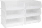 Akro-Mils 30250 AkroBins Plastic Storage Bins, Space-Saving Stackable Bins for Garage, Pantry, Craft Organization, 15" x 16" x 7", Clear, 6-Pack - color: Clear