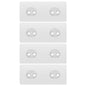 4 Pack Shower Caddy Adhesive Replacement, Strong Adhesive Hooks for Shelf, Waterproof Shower Adhesive Strips, No Drilling, for Bathroom Storage Shelves and Kitchen Racks - color: Transparent-4 Pack 2 Hooks
