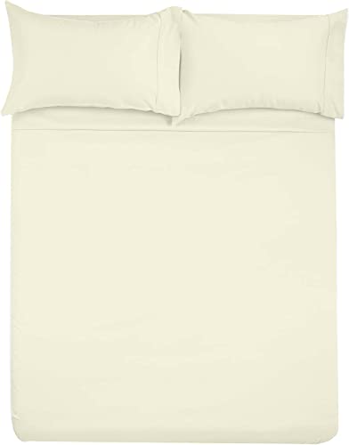 Shreem Linen Microfiber RV Sheet Sets, 60x75 Short Queen, Ivory Solid - Fits Mattresses up to 8 Inches Deep, 4 Piece RV Bed Sheets for Campers, Motorhomes, and Travel Trailers - color: Ivory, size: (60x75) SHORT QUEEN SIZE
