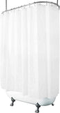 Clawfoot Tub Shower Curtain 180x70 Inch White Liner All Warp Around Extra Wide 36 Metal Hooks Vinyl Bath Curtain for Clawfoot Stand Up Tub Bathroom PEVA Waterproof Liner - color: Pure White, size: 180"W x 70"L (Pack of 1)