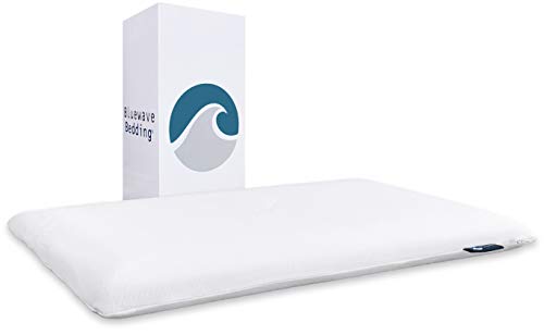 Bluewave Bedding Ultra Slim Gel Memory Foam Pillow for Stomach and Back Sleepers - Thin, Flat Design for Cervical Neck Alignment and Deeper Sleep (2.75-Inches Height, King Size) - style: 2.75"H Ultra Slim (King)