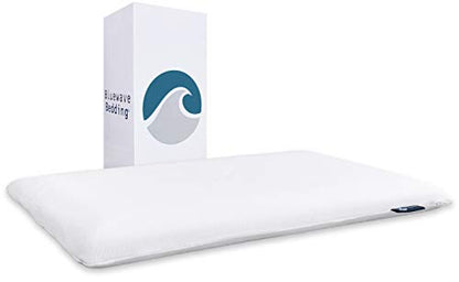 Bluewave Bedding Ultra Slim Gel Memory Foam Pillow for Stomach and Back Sleepers - Thin, Flat Design for Cervical Neck Alignment and Deeper Sleep (2.75-Inches Height, King Size) - style: 2.75"H Ultra Slim (King)