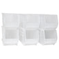 Akro-Mils 30265 AkroBins Plastic Storage Bins, Space-Saving Stackable Bins for Garage, Pantry, Craft Organization, 18-" x 8.25-" x 9-", Clear, 6-Pack - color: Clear