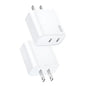 USB C Charging Block Fast Charger,2Pack 40W Dual Port Fast USB C Wall Charger Block,Type C Charging Plug Power Adapter Compatible with iPhone 17 Pro Max/Air/17e/16e/16 Plus/15/14/13/12/11/XS/XR/X,iPad