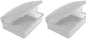 American Comb Travel Soap Box with lid - Translucent White- Set of 2 - Perfect for Traveling, Gym, or Storage. Made in The USA. - color: White X2