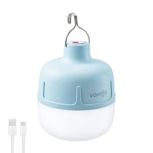 VAVOFO 20W LED Camping Lantern Rechargeable, 1200LM Camping Light, 3000mAh Portable Tent Light , IP65 Waterproof Flashlight Lanterns for Emergencies ,Power Outages,Hiking (Blue) - color: Blue