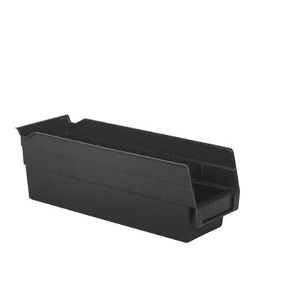 HE HUDSON EXCHANGE 12" x 4" x 4" Plastic Nesting Storage 12” Shelf Bin, Black - color: Black, size: 1 Pack