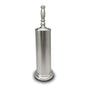 Metal Toilet Bowl Brush with Holder Premium Bathroom Cleaning Set Rustproof Hygienic Durable Elegant Finish - color: Satin Nickel