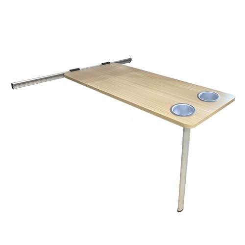 Folding RV Wall-Mounted Table with Cup Holders, Compact Camping Table for Campervan & Motorhome – Space-Saving Furniture (Yellow, 70x35cm/28x14in) - color: Yellow, size: 70x35cm/28x14in
