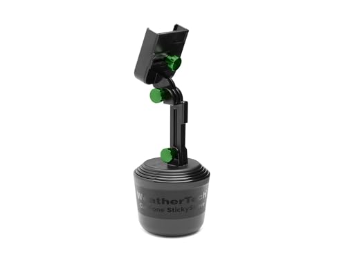 WeatherTech CupFone with Extension – Adjustable, Universal Cup Holder Cell Phone Mount Car & Truck Accessory – Best Design for iPhone & Smartphone Charging – Forest Green Metal Knobs - color: Forest Green Billet Knobs, size: 4 Inch Extension