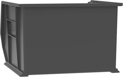 Akro-Mils 30270 AkroBins Plastic Storage Bins, Space-Saving Stackable Bins for Garage, Pantry, Craft Organization, 18" x 16" x 11", Black, 3-Pack - color: Black