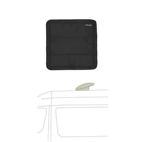 VanEssential Magnetic Insulated Blackout Roof Vent Cover Designed for (MaxxAir/Fantastic Fan) 16.5" x 16.5" - Black - color: Black