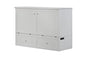 Mega Solutions Murphybedz Tuscany Murphy Cabinet Chest Bed with Charging Station 6 Inch (White, Queen) - color: White, size: Queen (U.S. Standard)
