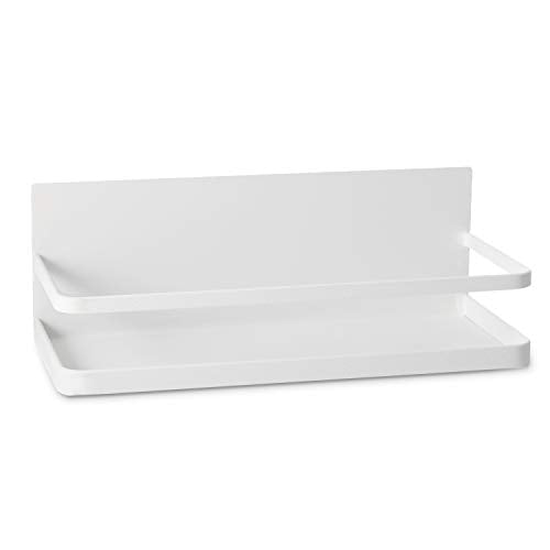 Magnetic Spice Rack Single Tier Refrigerator spice organizer Shelf, Easy to Install The Side of the Refrigerator - color: White, size: 1 PACK