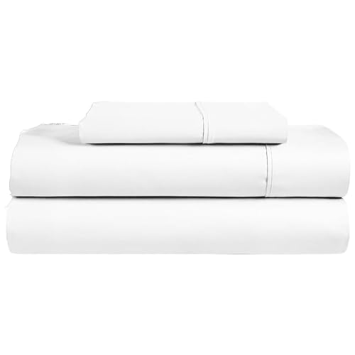 Lukeville Luxury Linen 3-Piece Cot Sheet Set - 25" x 75" x 9" - White Solid - color: White, size: Cot Sheet 25"x 75"