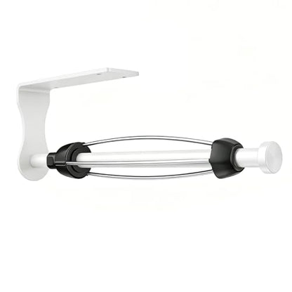 SetSail Paper Towel Holder, Paper Towel Holder Under Cabinet with Adjustable Damper Easy Tear Wall Mount Self-Adhesive or Drilled for Kitchen Bathroom, White - color: White