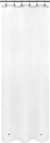 White Stall Shower Curtain Liner 36 x 72 inch Plastic Shower Liner Washable Inside Shower Curtain Liner PEVA Shower Curtains for Bathroom with Magnets and Rustproof Metal Grommet Holes - color: Pure White, size: 36"W x 72"L (Pack of 1)