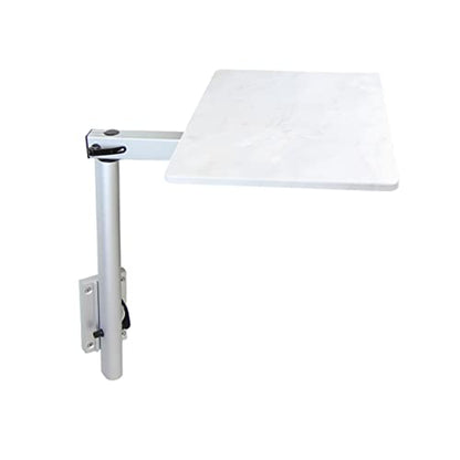 Manufacturers' Select ITC RV Side Table with MOD Table Leg System (Roman Marble Table Top w/Silver Table Leg) - color: Roman Marble Table Top W/ Silver Table Leg