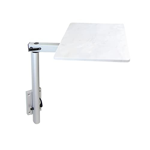 Manufacturers' Select ITC RV Side Table with MOD Table Leg System (Roman Marble Table Top w/Silver Table Leg) - color: Roman Marble Table Top W/ Silver Table Leg