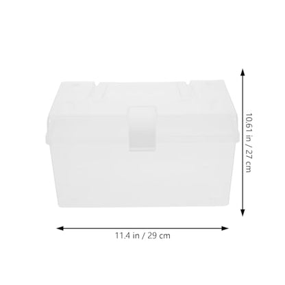 Beavorty Portable First-aid Box Medicine Storage Organizer Medicine Holder Buckle Design for Home Use to Carry Medication Container White