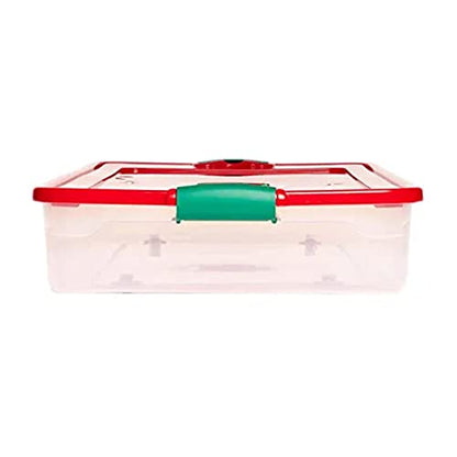 HOMZ Plastic Storage Underbed Tote Box, Twin/King, with Lid, Latching Handles, 60 Quart, Clear, Stackable, 4-Pack - color: Clear, size: 60 Quart