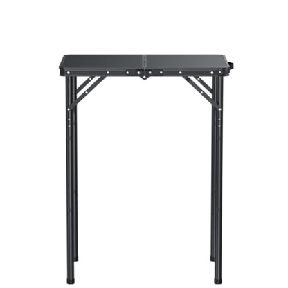 Portable Folding Camping Table 3-Level Height Adjustable Picnic Table with Aluminum Frame and Carry Handle, Lightweight Small Foldable Outdoor Side Table for Camping Travel Beach Hiking RV Indoor Use