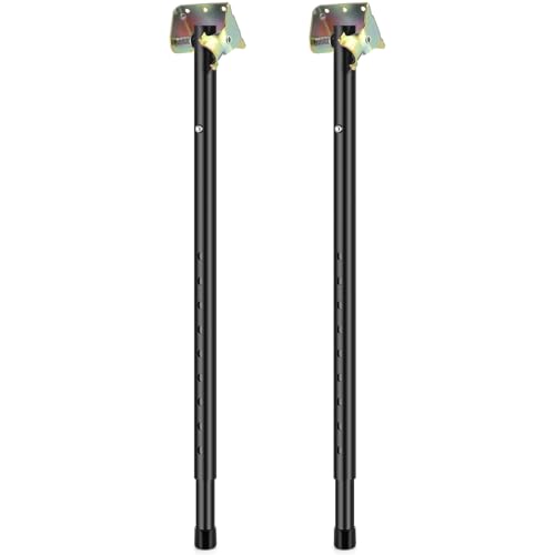 CroBlissful 2 Pcs Folding RV Table Legs 22.5-35.5 Inch RV Table Base Mount Adjustable Heavy Duty Desk Leg Lifting Telescopic Folding Support(Black) - color: Black