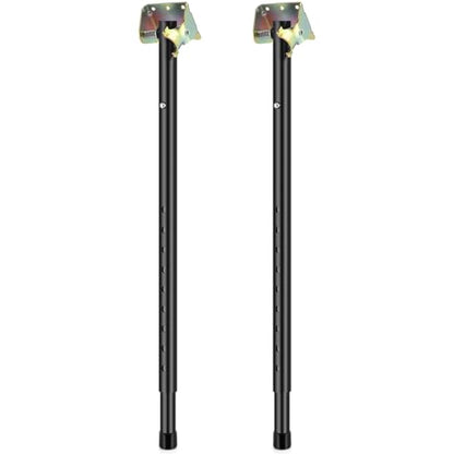 CroBlissful 2 Pcs Folding RV Table Legs 22.5-35.5 Inch RV Table Base Mount Adjustable Heavy Duty Desk Leg Lifting Telescopic Folding Support(Black) - color: Black