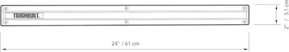 ToughBuilt – 24" Wall Organizer, Heavy-Duty Steel Wall Rail for Tool & Pouch Storage, Perfect for Garage, Shop & Jobsite (TB-53)